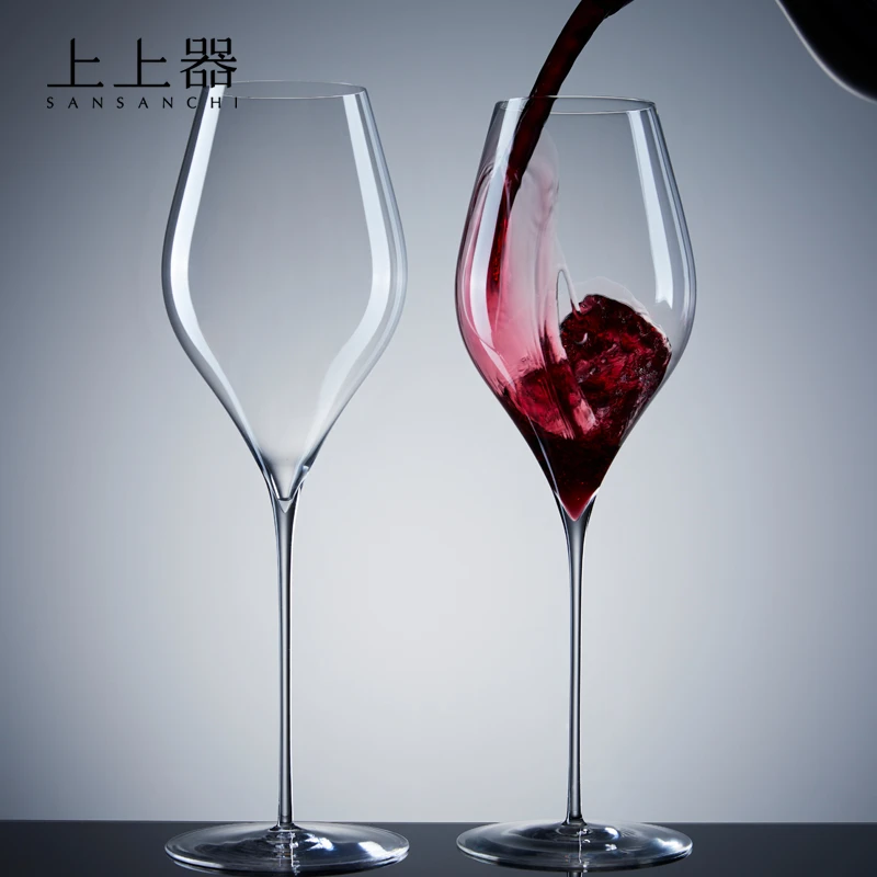 上上器sansanchi赤霞珠中号红酒杯水晶杯轻奢高端定制纯手工零铅