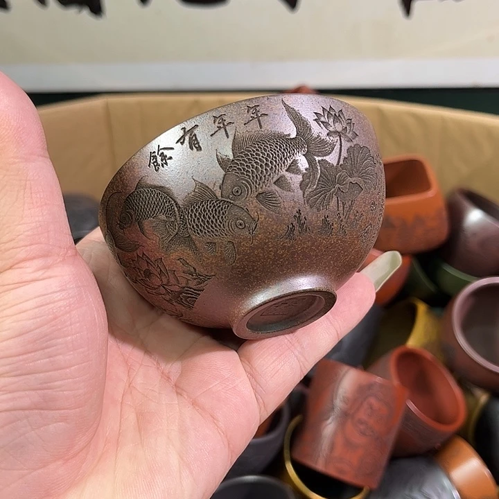 茶杯紫砂全手工紫砂主人杯