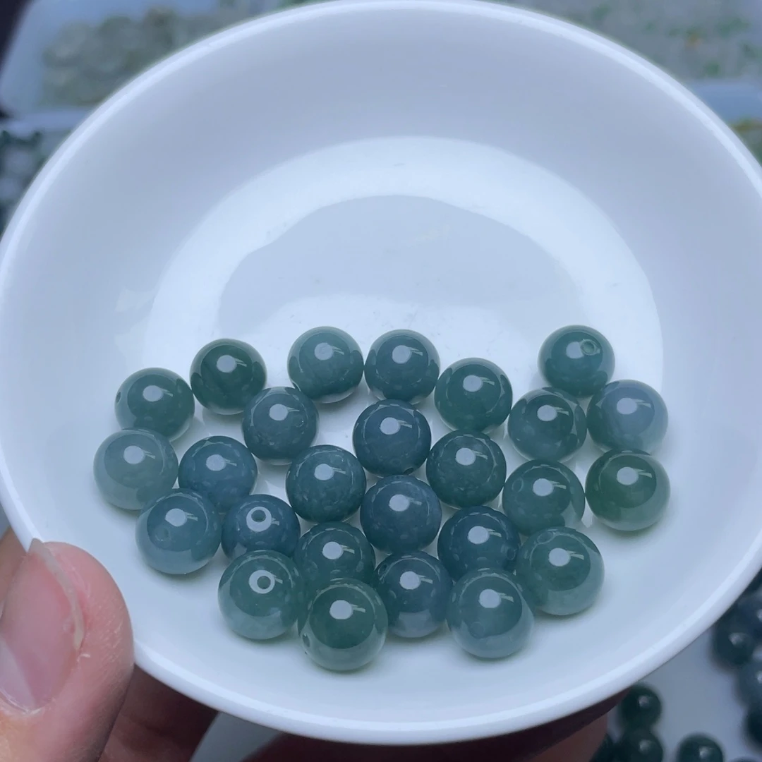 翡翠散珠卡10冰蓝水10个