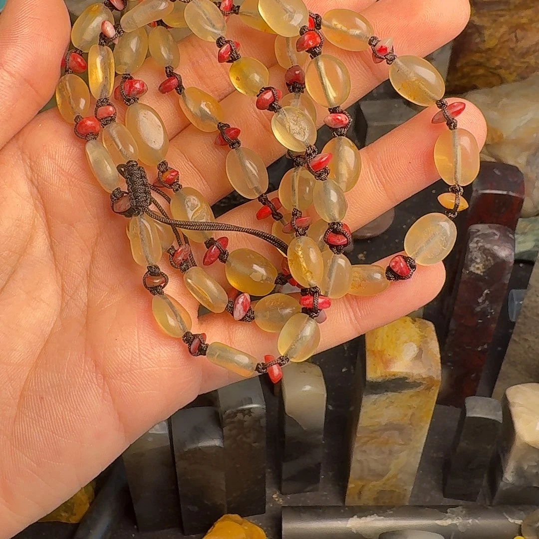 昌化石昌化玻璃冻项链