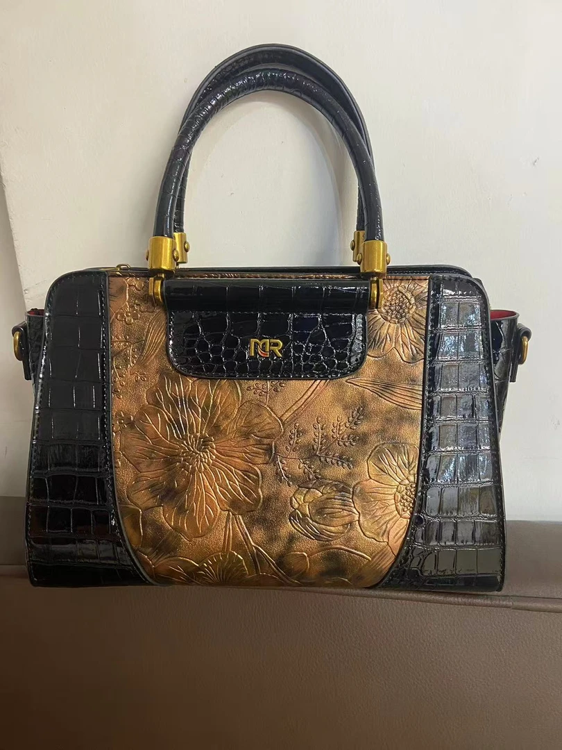 单根字母竖款防刮欧美复古单肩包单肩蛇纹手拎包肩包