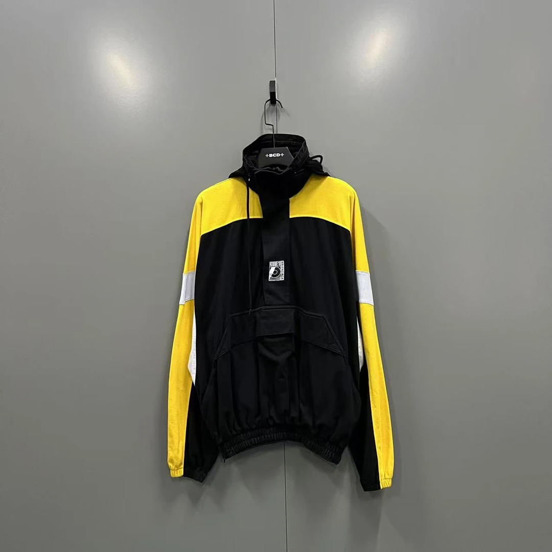 95新 Balenciaga/巴黎世家 (ll) 巴黎世家 黑黄半拉链卫衣 XS码