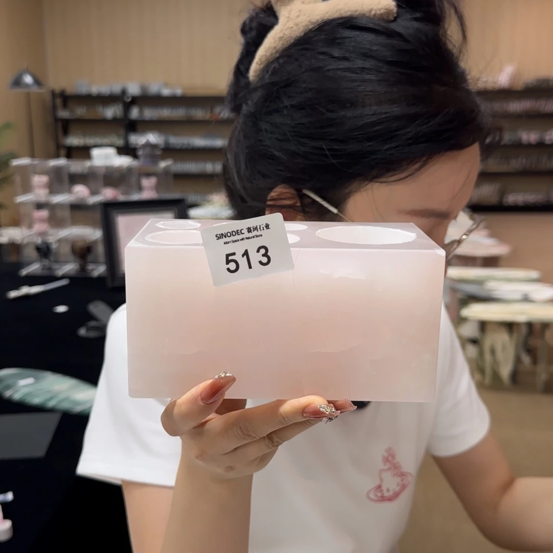 石材513 粉玉牙刷架 福利