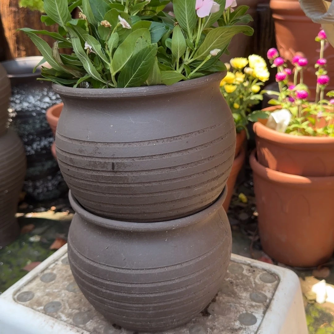 紫砂花盆口18高15宜兴紫砂