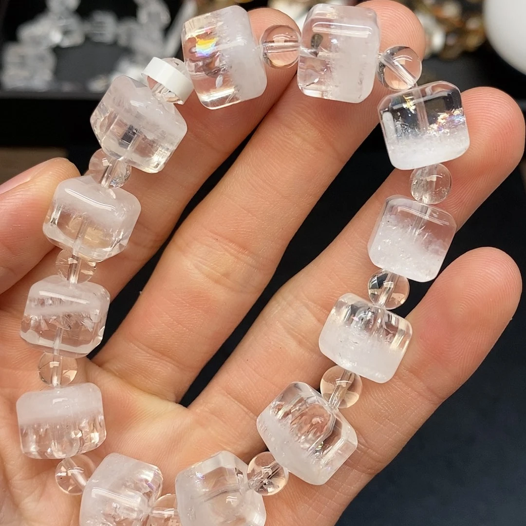 水晶手链未镶嵌28白幽灵11mm