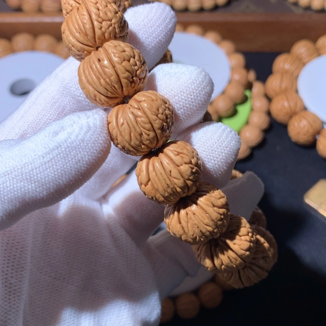 【闪购商品】桃核手串原树大肚铁扇18尺寸