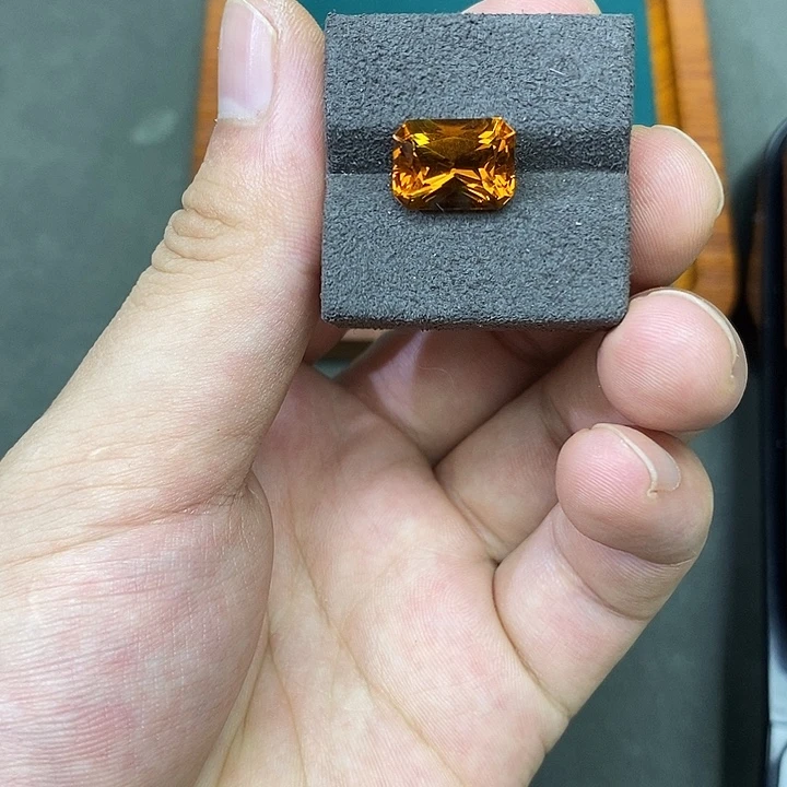 银S925镶嵌珠宝半成品黄晶