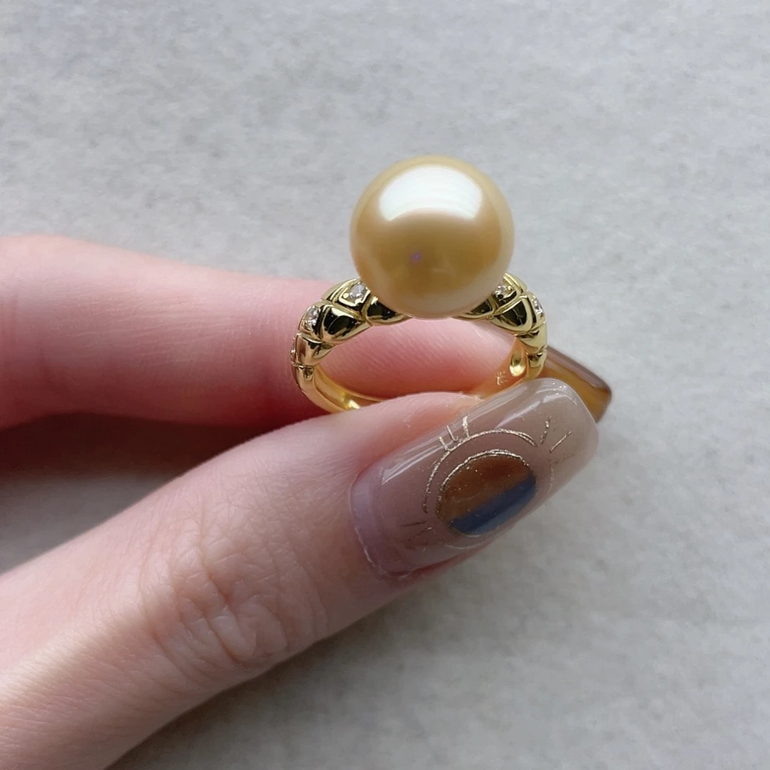 戒指49海水珍珠银S925镶嵌