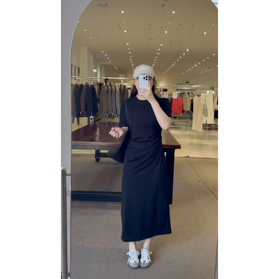 GYS-LYQ-AJ96 连衣裙显瘦气质夏季黑色设计感小众