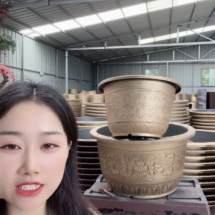 盆景40盆景50花盆各2个有孔