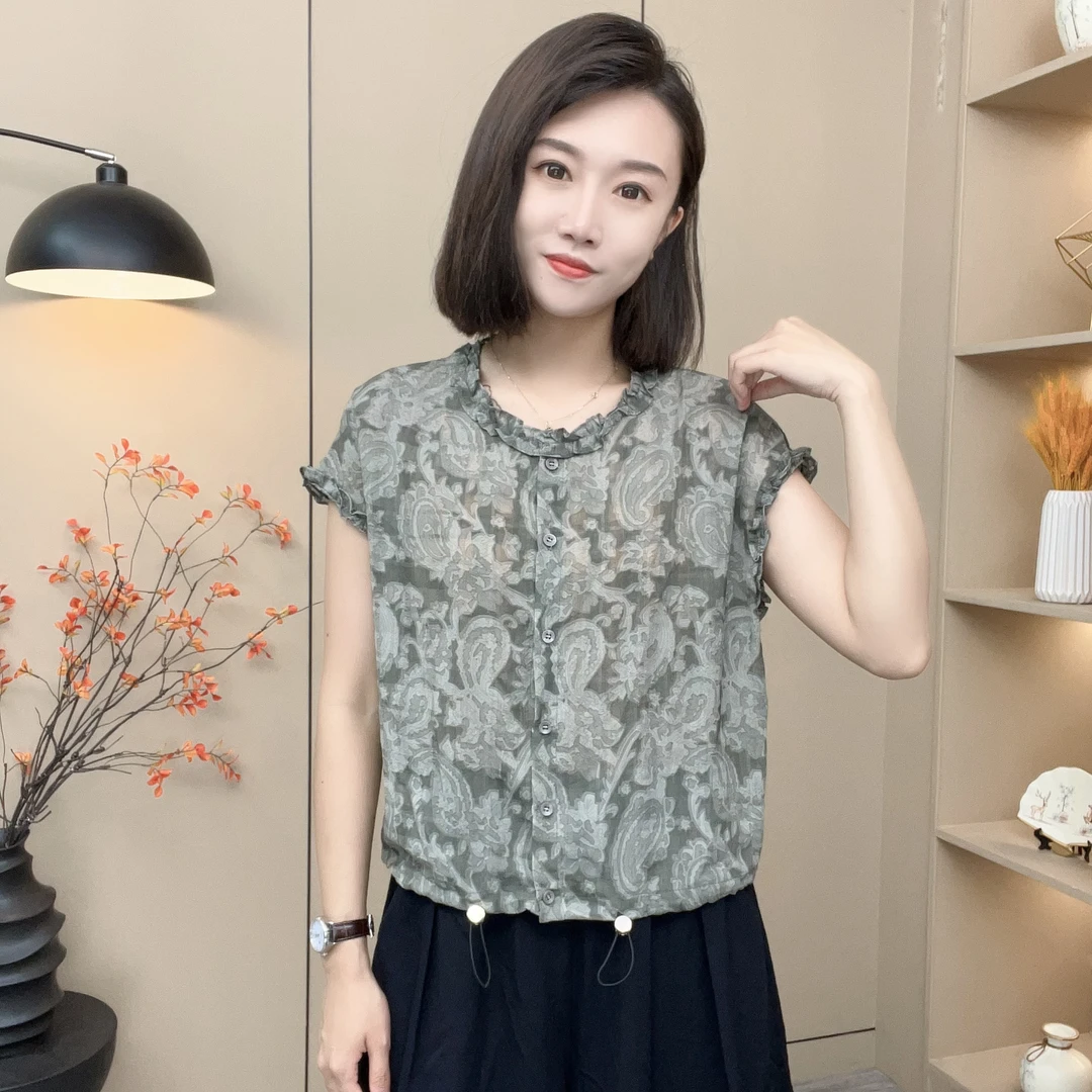 2025新款洋气女装设计感宽松印花百搭减龄T恤小衫