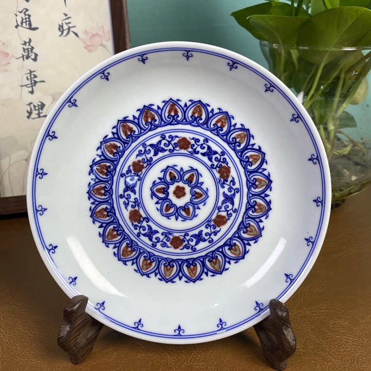 景德镇览珍堂原矿釉里红宝相壶承17.2cm