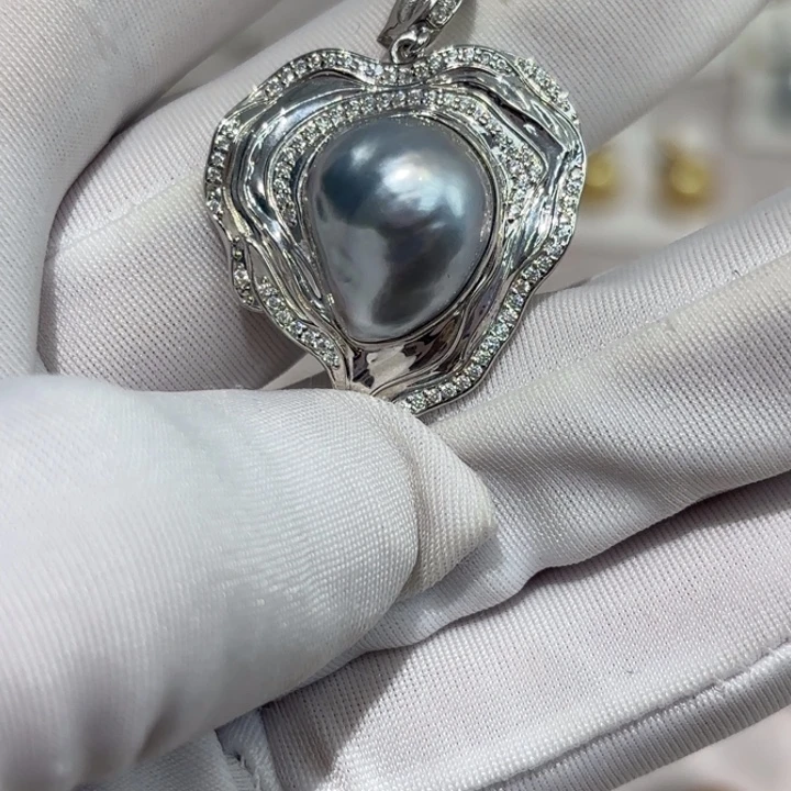 颈饰海水珍珠银S925镶嵌