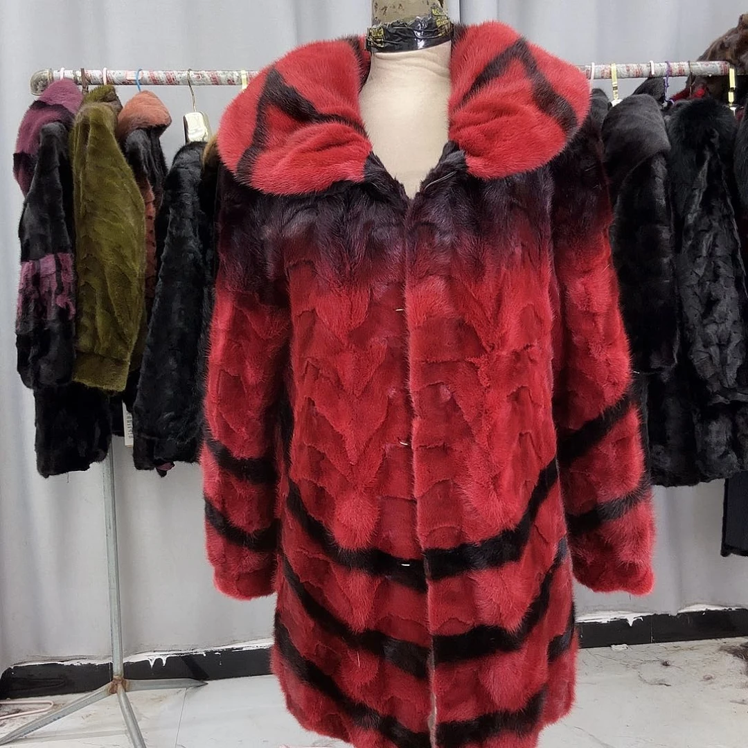 水貂拼貂真皮真毛