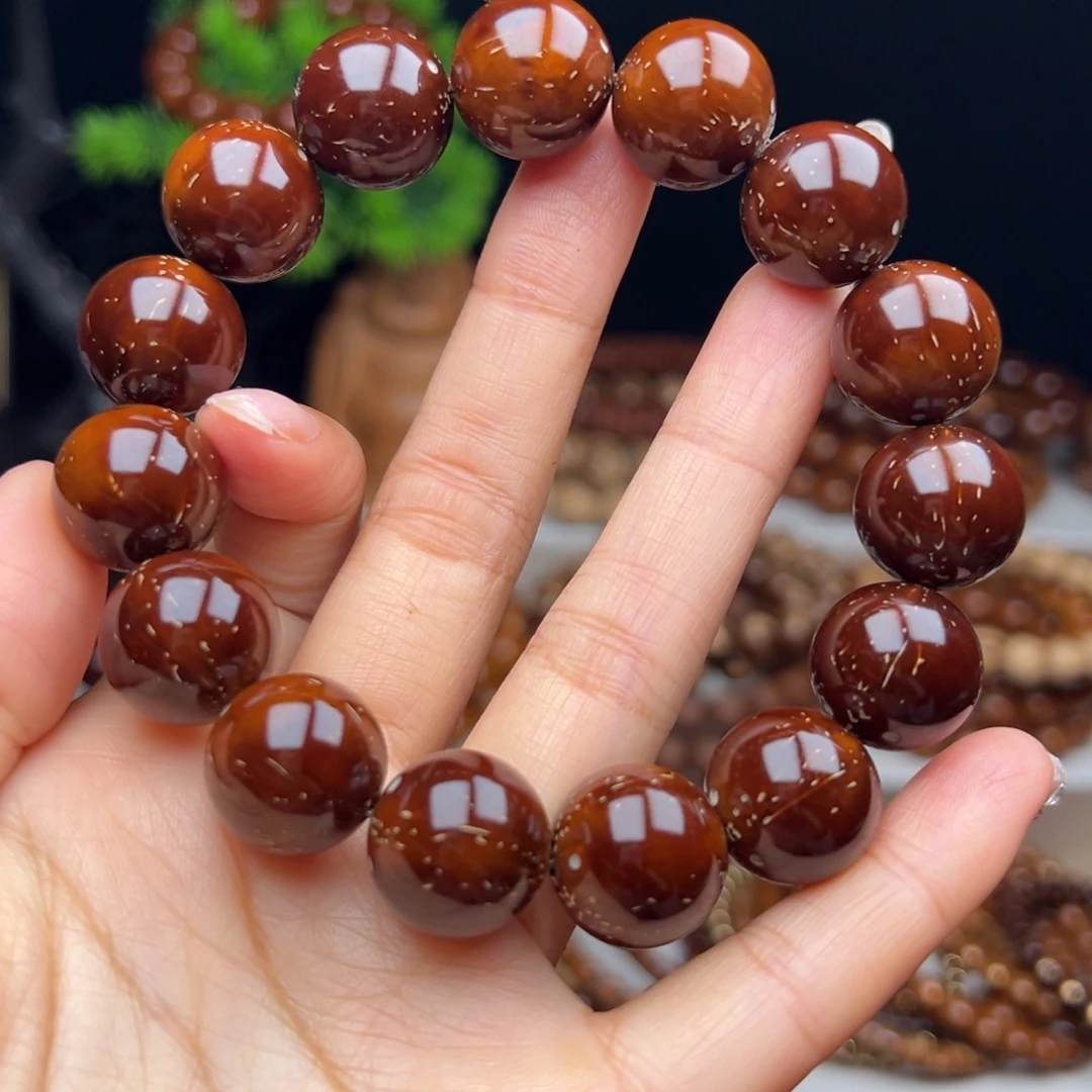 紫金鼠手串卡16半实心满天星光珠