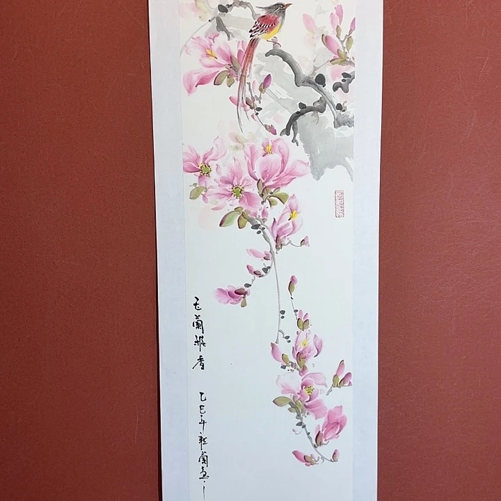 国画听兰老师花鸟