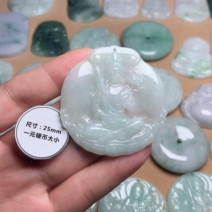 翡翠未镶嵌吊坠(不含链)虚空藏