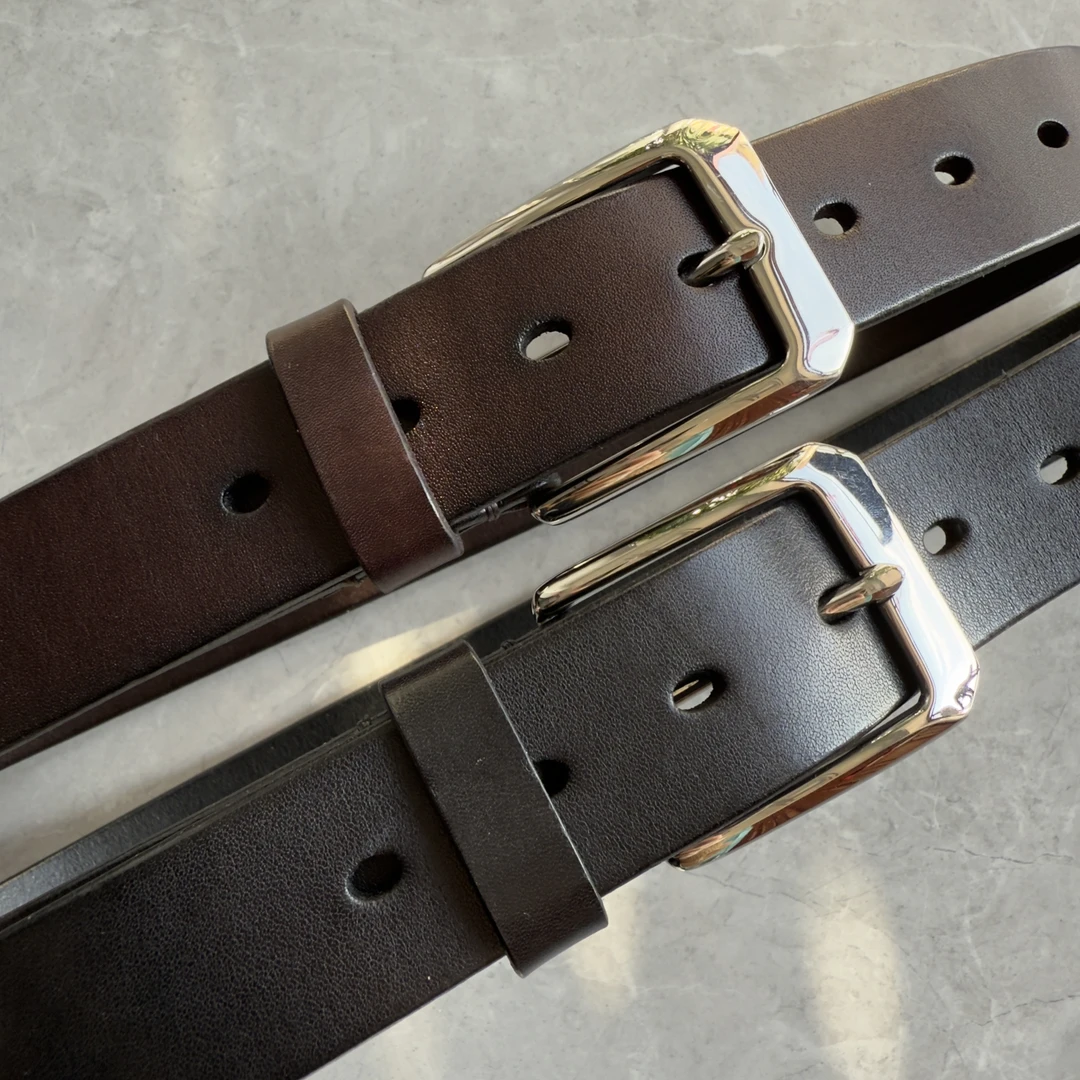 男士真皮腰带   美式百搭【真皮】  复古纯手工头层牛皮腰带  3.8宽