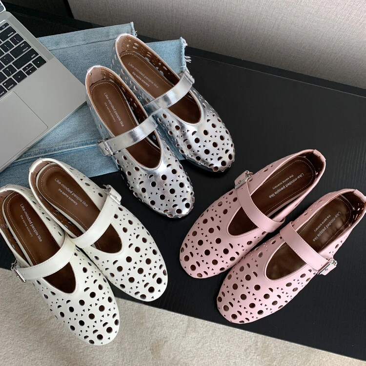 时装凉鞋2024年夏季简约平跟洞洞款其他/other舒适时尚宝宝透气
