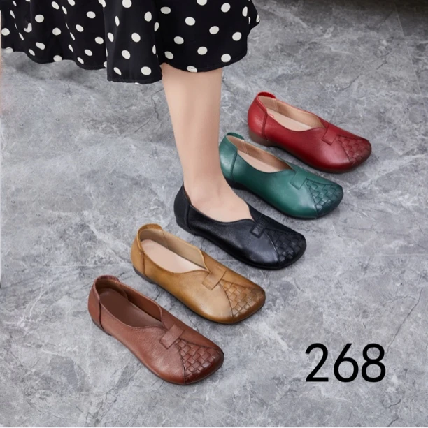 平跟纯色防磨脚单鞋皮鞋小皮鞋圆头复古软面平底