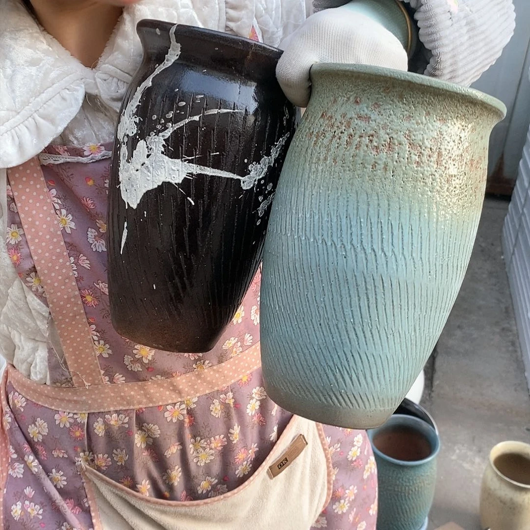 紫砂花盆瑕疵口15高25