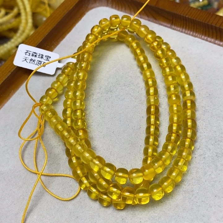 蜜蜡未镶嵌裸石串