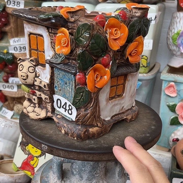 紫砂花盆粗陶材质多肉花盆