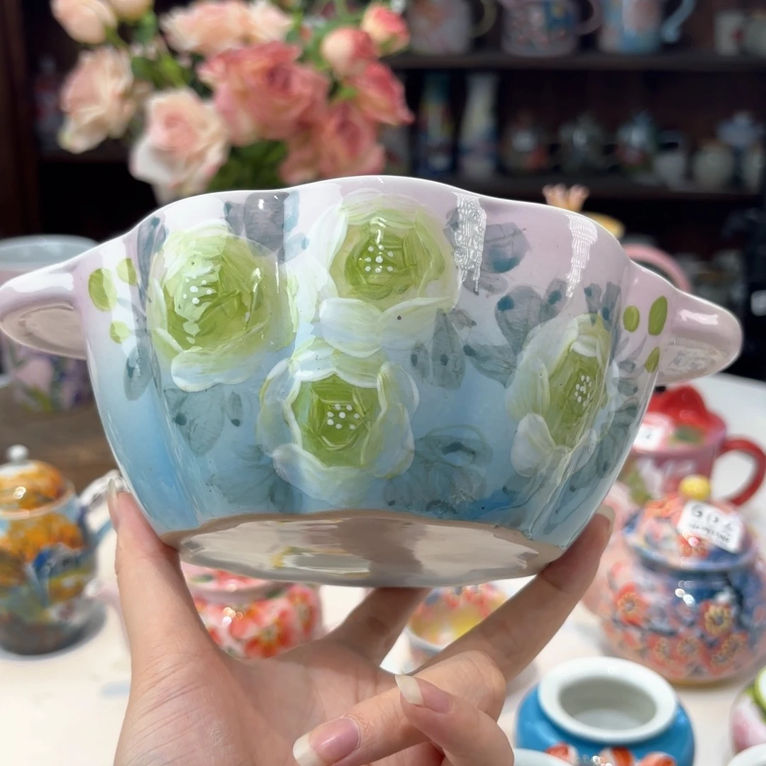 景德镇手绘高温釉下彩陶瓷茶具