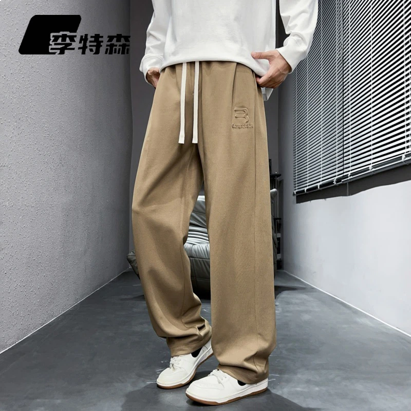 李特森美式重磅高街休闲裤男复古潮流抽绳百搭卫裤青少年学生长裤