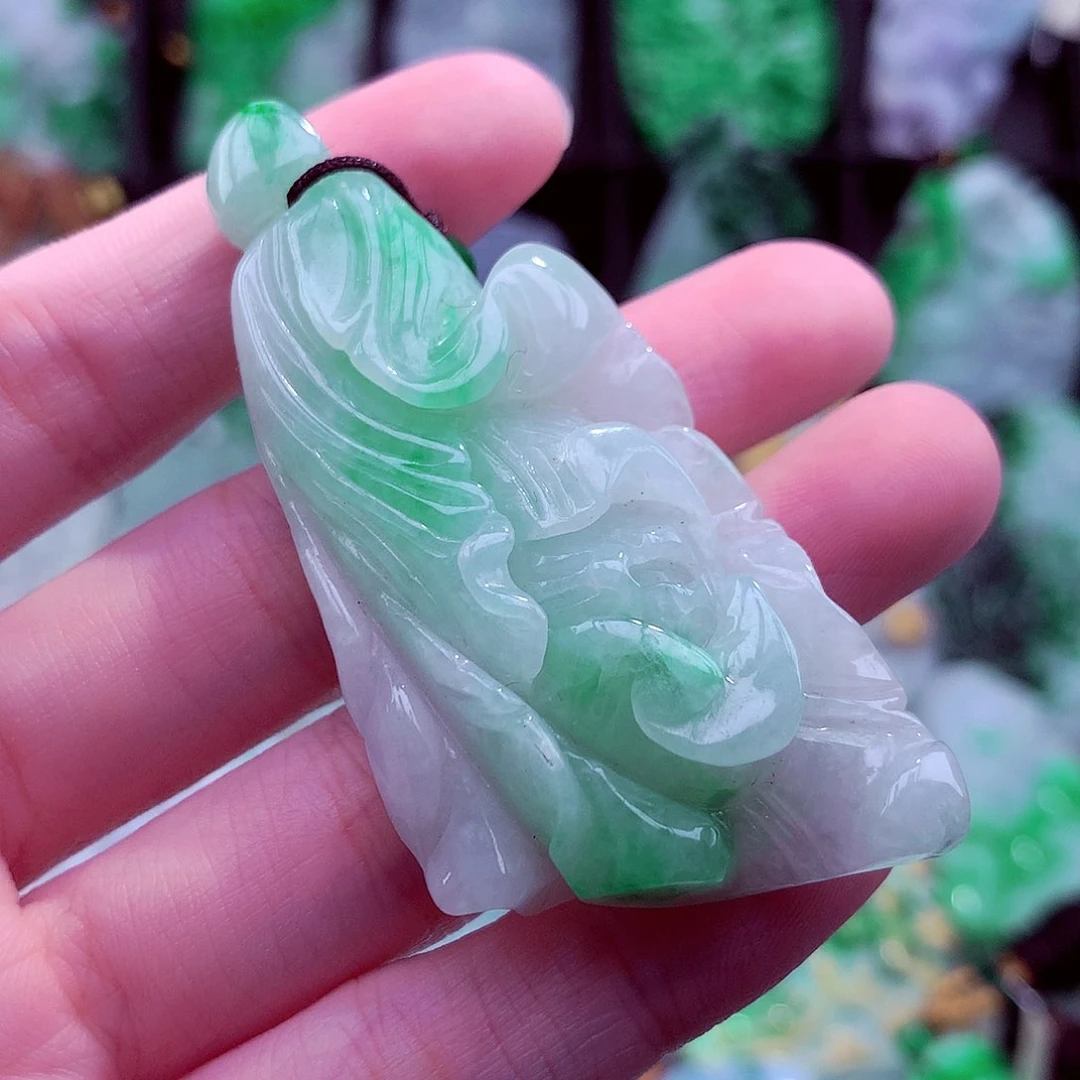 翡翠未镶嵌颈饰天然