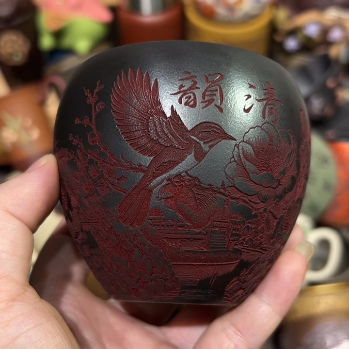 底槽青茶杯宜兴紫砂主人杯