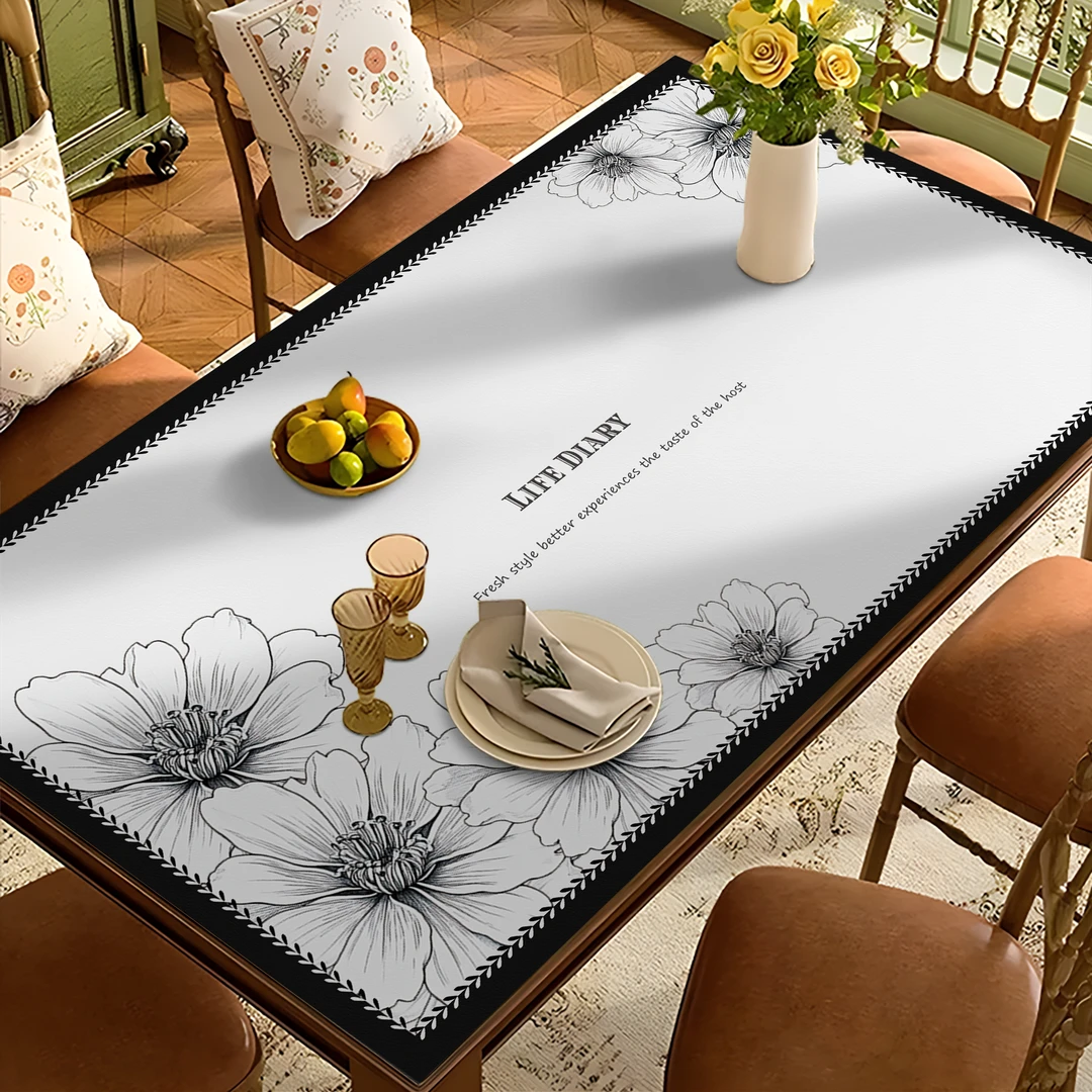 桌布防水免洗防油防烫桌布茶几布长方形桌布家用电视柜垫子