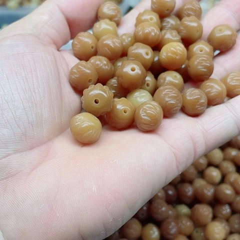 吊坠白玉菩提13雕刻吞噬50颗