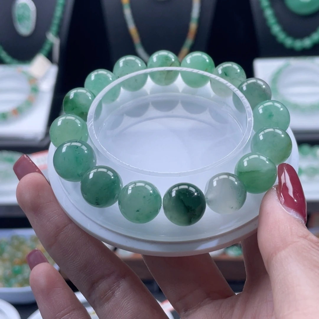 石英质玉（非洲翠）未镶嵌手串