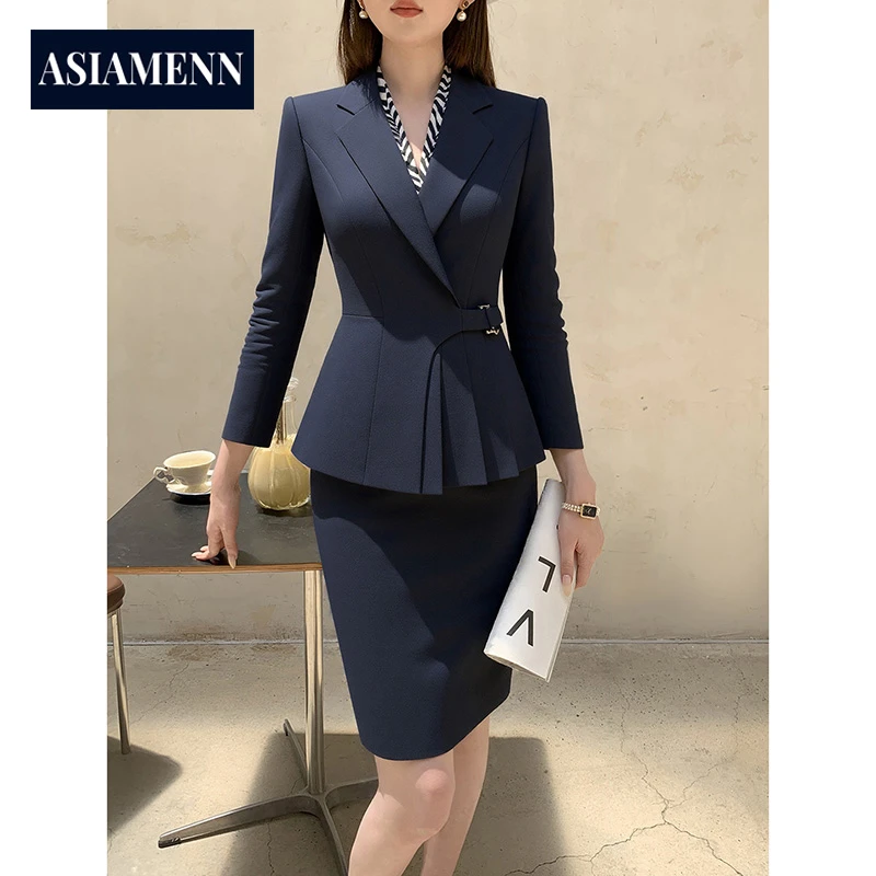 轻奢御姐风修身套装女气质秋季通勤面试医美前台高端OL西装工作服