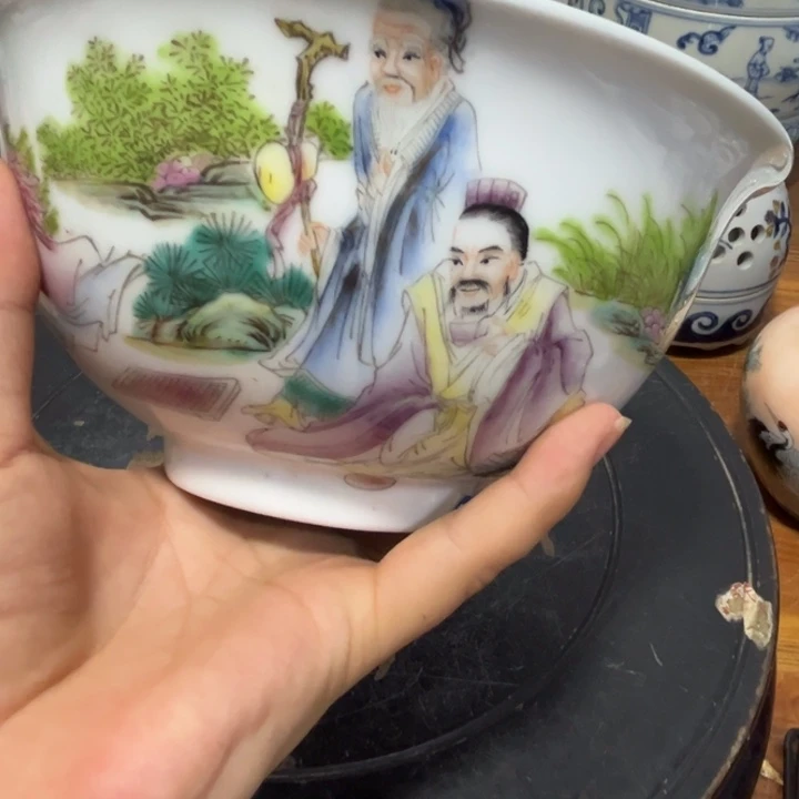 摆件一***开景德镇陶瓷艺术品