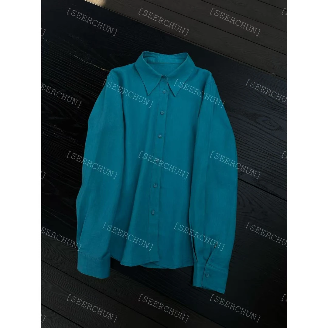 【纯纯女装】SEER CHUN 高品质极简亚麻衬衫 51575