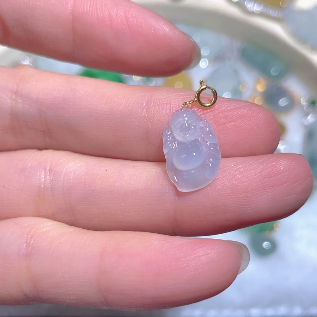 翡翠颈饰18K金镶嵌翡翠