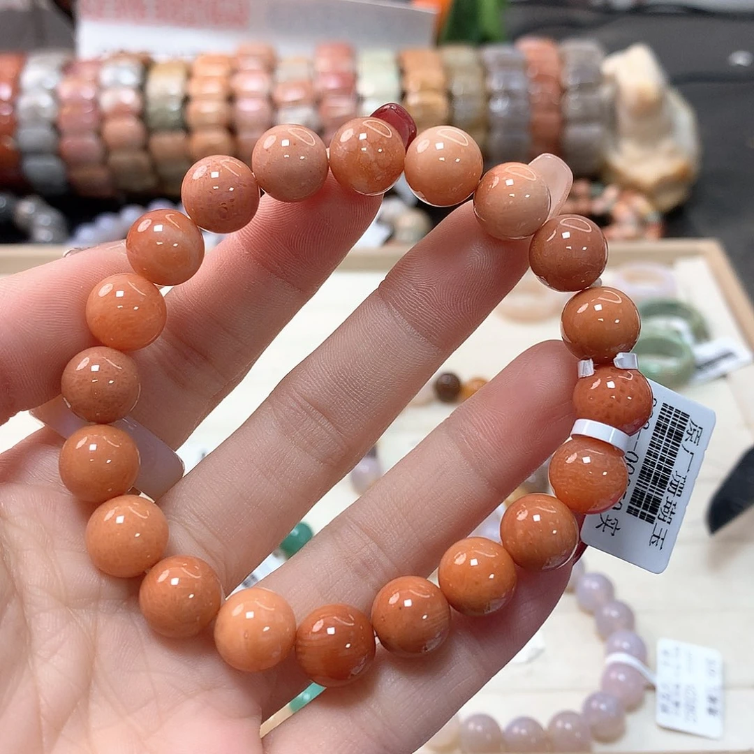 硅化珊瑚（珊瑚玉）手链未镶嵌幸***门253