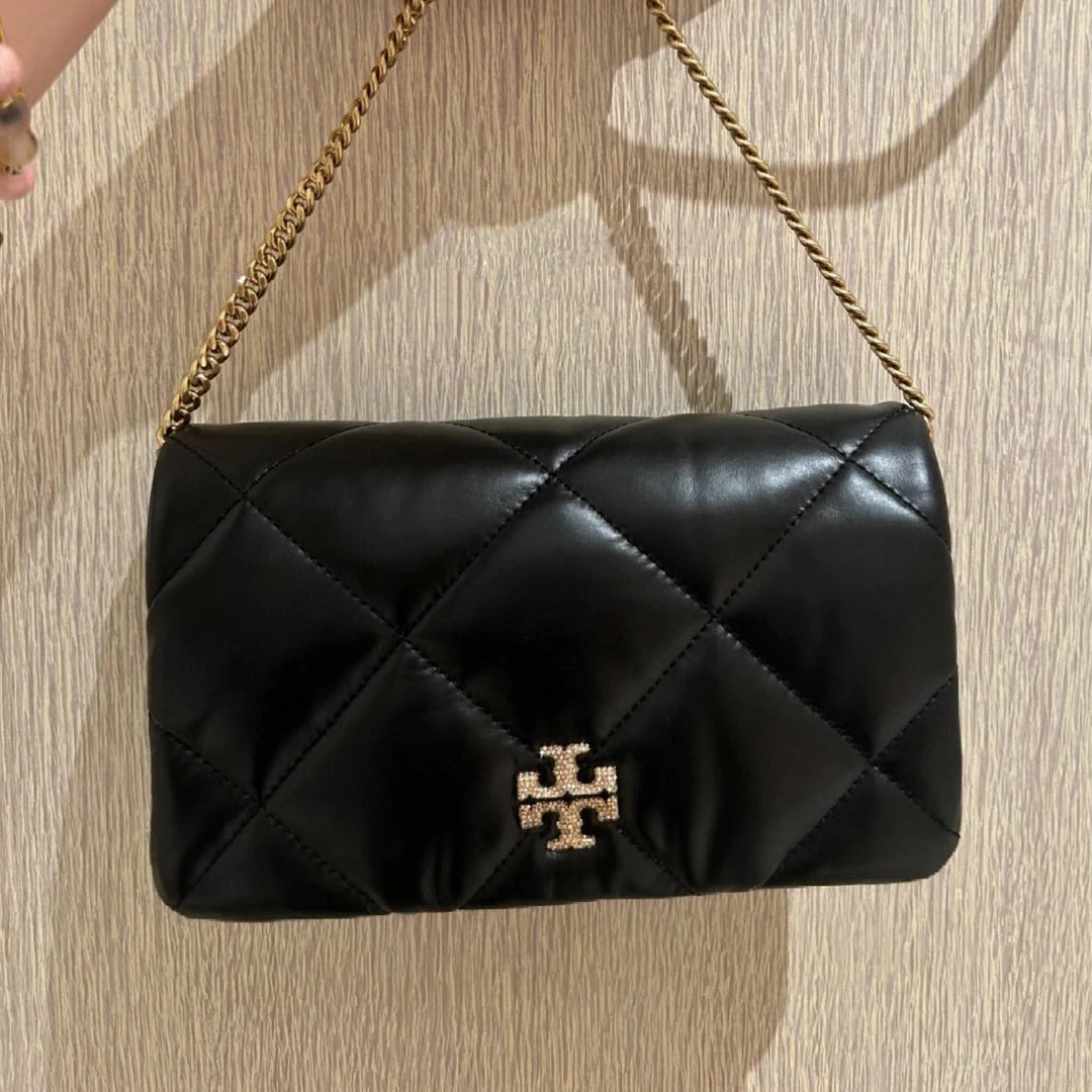 【预售】ToryBurch/汤丽柏琦专柜Kira黑色woc密镶链条包161340