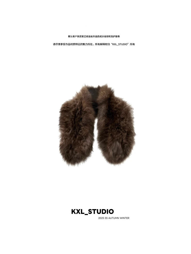 KXL-STUDIO 【嵿奢紫标】Denmark-貂毛领围巾WJ-7