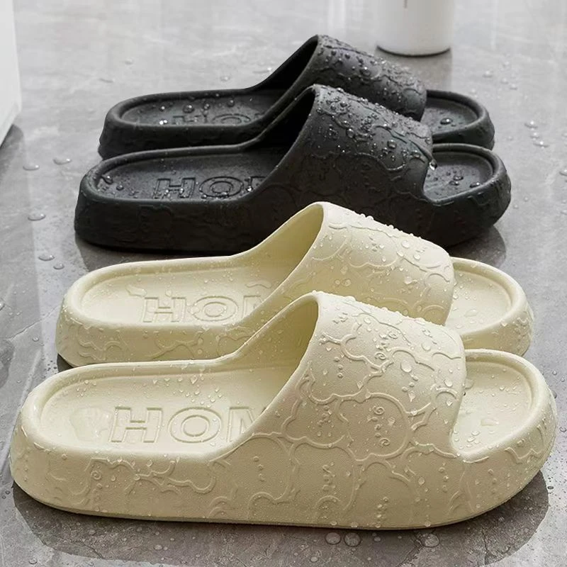 超软小熊卡通风情侣拖鞋居家浴室防滑厚底凉拖鞋夏季