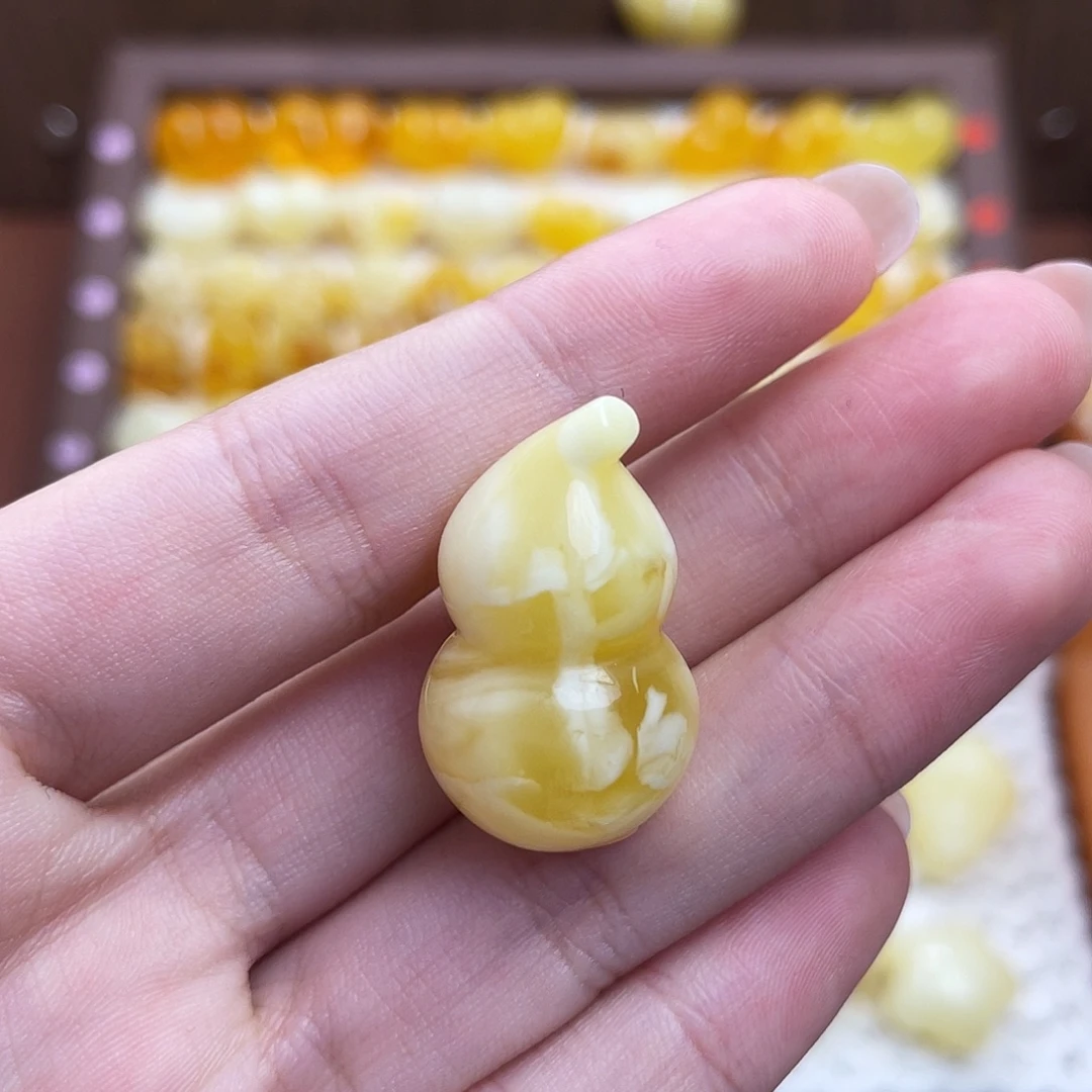 琥珀未镶嵌珠宝奇石葫芦
