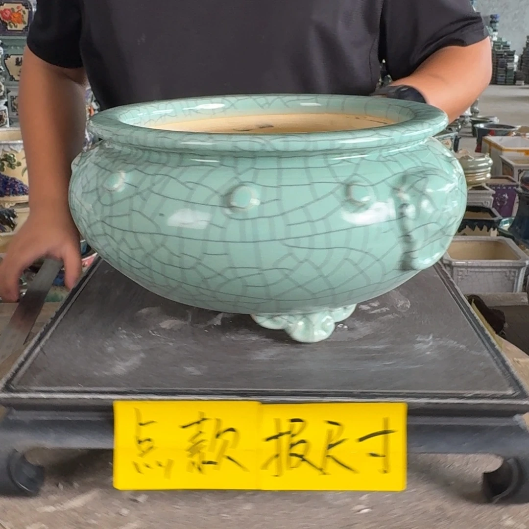。一风堂石湾花盆 开孔痕迹 气孔 内20*9
