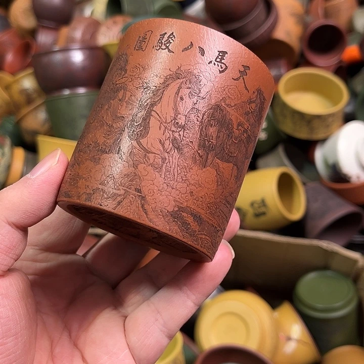 紫砂茶杯全手工紫砂主人杯