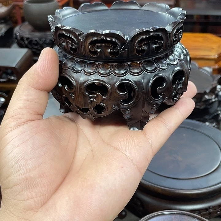 手工艺品琉璃红木底座工艺品