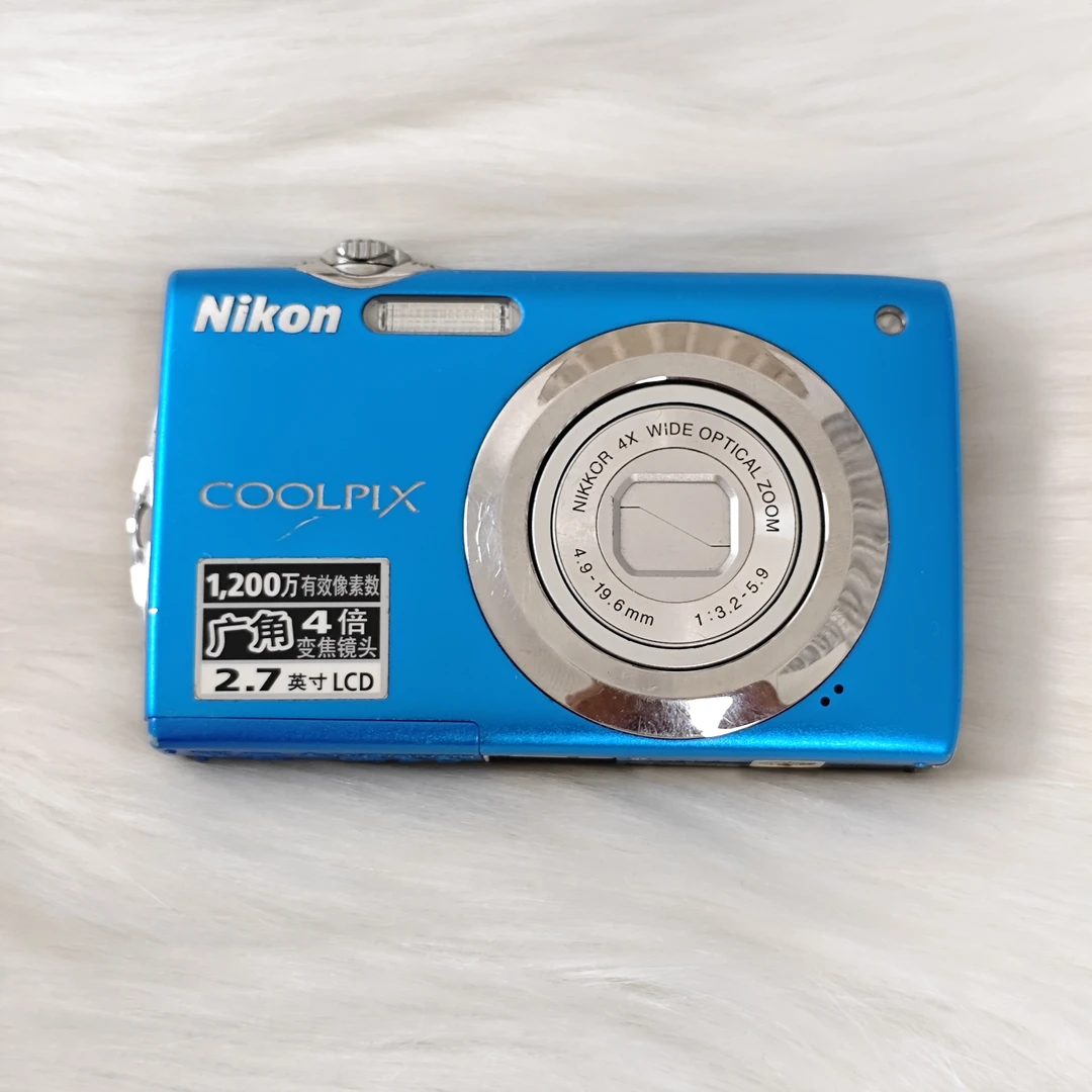 9新 Nikon/尼康 s3000 蓝色 1200w像素出片清晰冷白皮 配件齐全