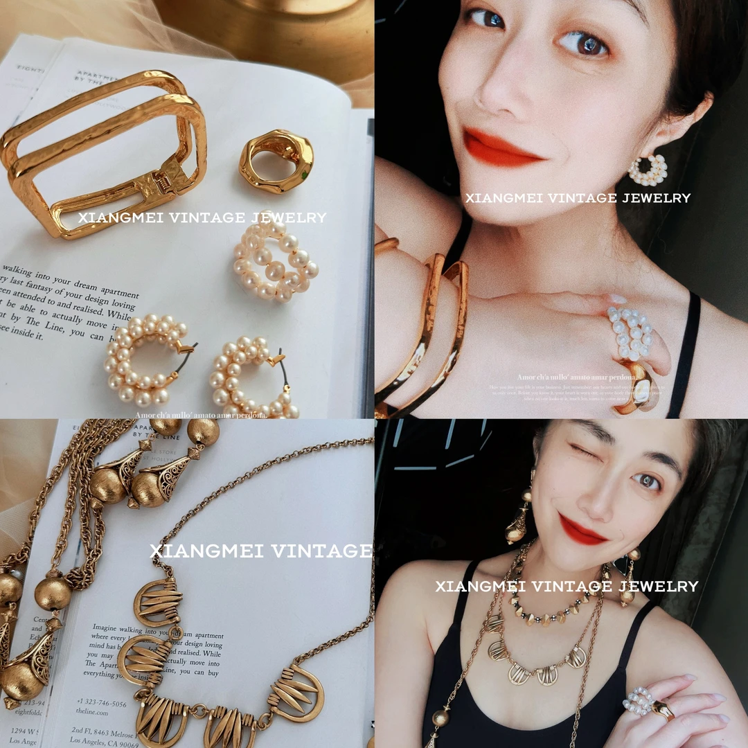 铜合金耳饰 5181748【流金岁月】中古风复古做旧款耳饰