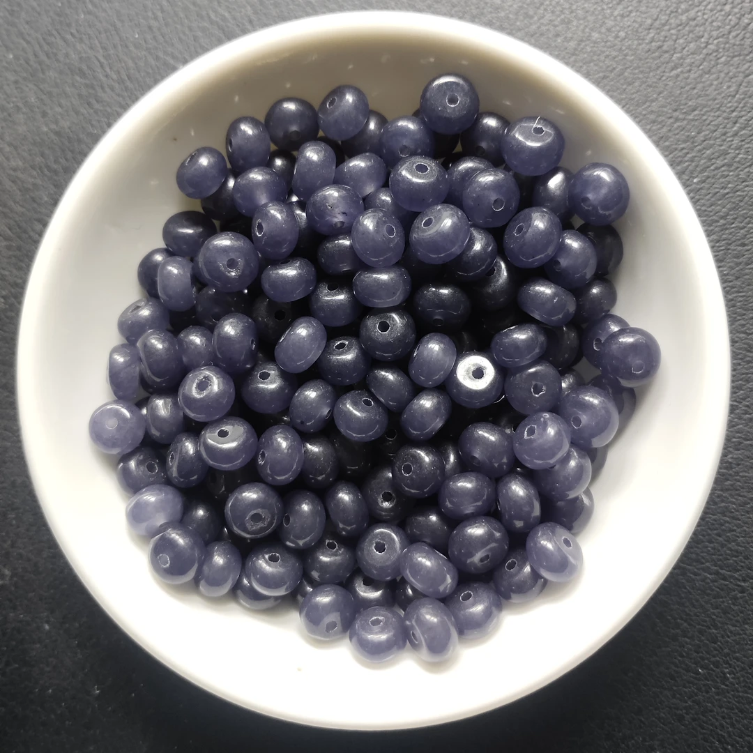【散珠批发】W1908冰烟紫算盘6*3MM*50颗