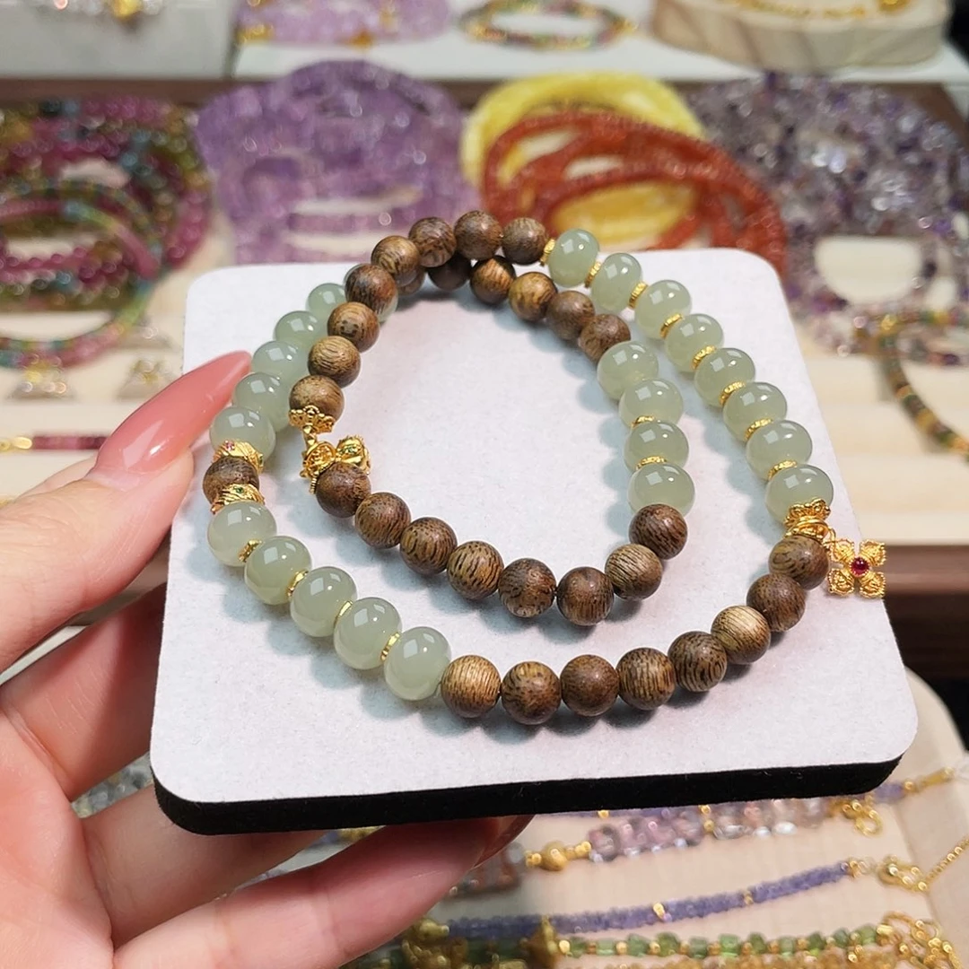 和田玉未镶嵌手链和田玉diy